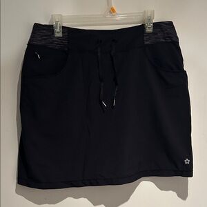 Black Athletic Skort with Drawstring